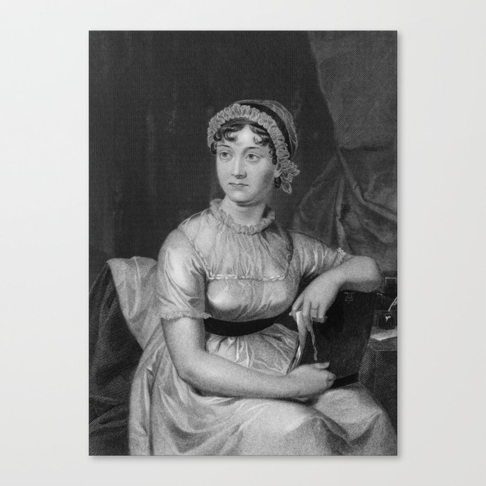 Jane Austen Engraved Portrait Canvas Print
