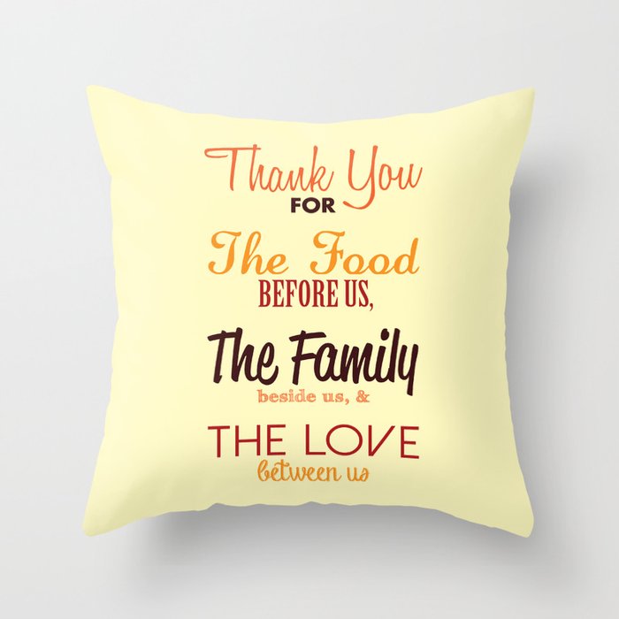 Thanksgiving Grace | Fall Colors Throw Pillow