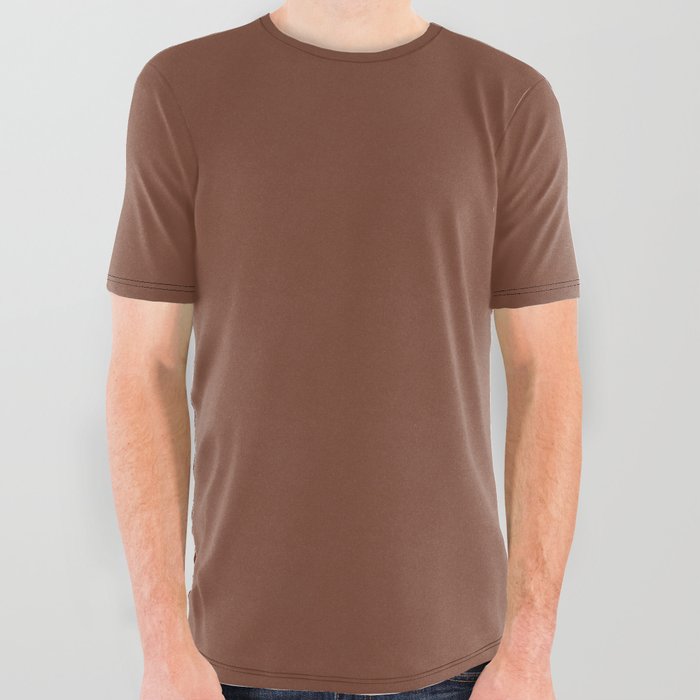 Chestnut Bulbul Brown All Over Graphic Tee