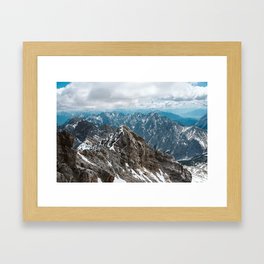 Bavarian Alps II / view from Zugspitze Framed Art Print