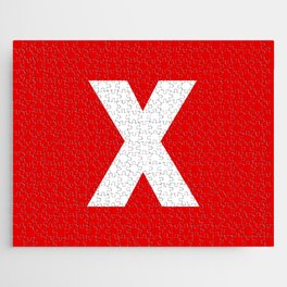 letter X (White & Red) Jigsaw Puzzle