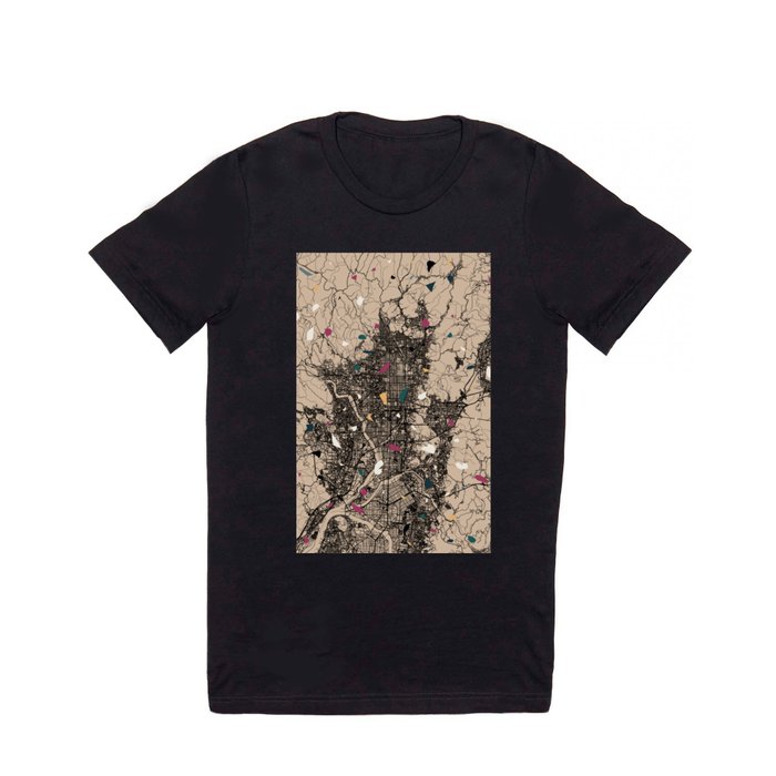 Kyoto - Japan | Terrazzo Map Drawing T Shirt