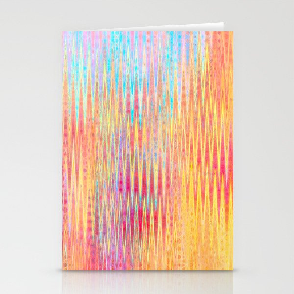 Bright Neon Colors Zigzag Stationery Cards