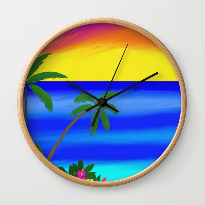 Beach Vibes Wall Clock