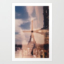 Dueling Eiffel Towers V2 // Paris Art Print