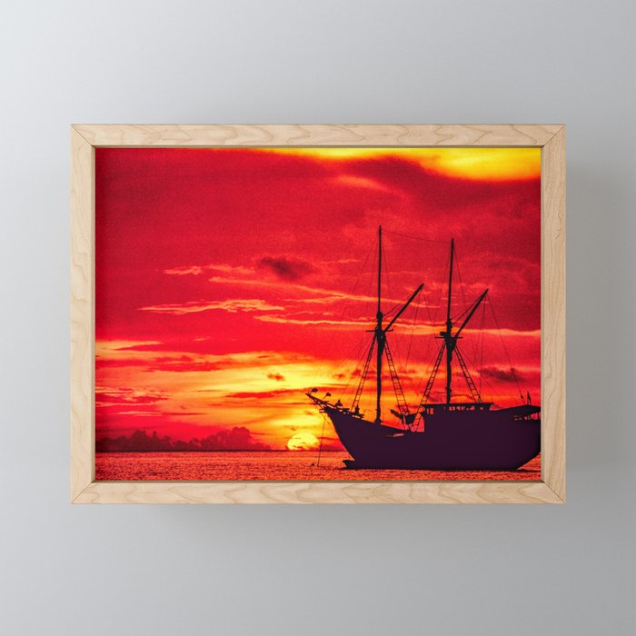 Indonesia, West Sumatra, the Mentawai Islands Framed Mini Art Print