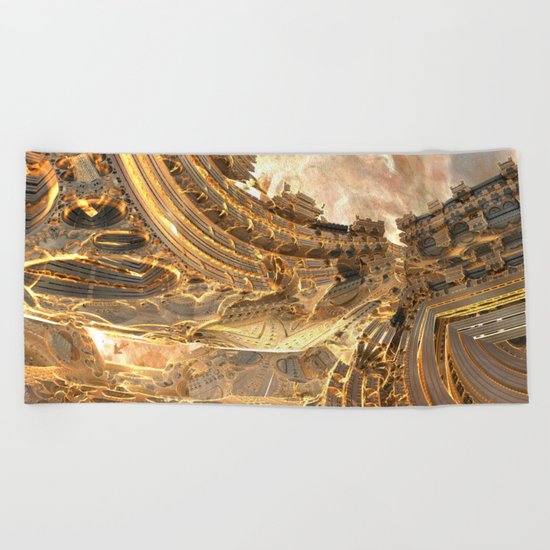 Highway by the Sun Beach Towel
