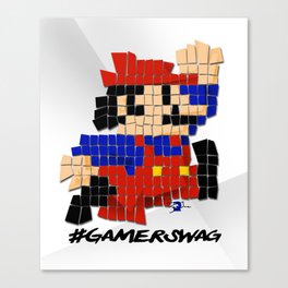Pixel Mario Canvas Print