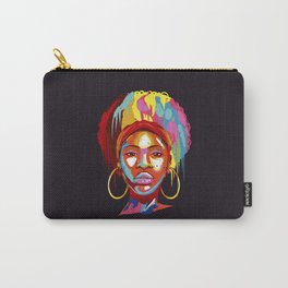 African American Woman Carry-All Pouch | Blackhistory, Watercolor, Africanamerican, Graphicdesign, Face, Women, Earrings, Digital 