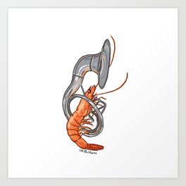 Sousaphone Shrimp Art Print