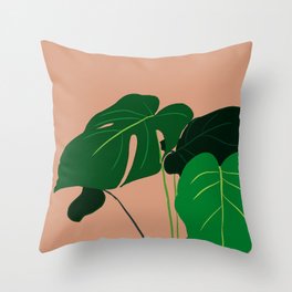 Big leaves Throw Pillow