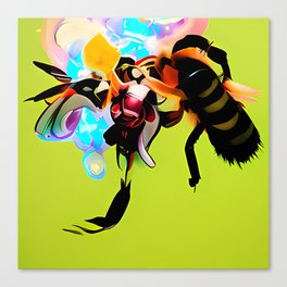 Abstract AI generative ART - Pollinate 10 Canvas Print
