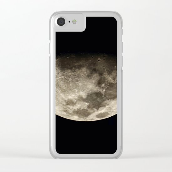 Moon Black 4 Clear iPhone Case