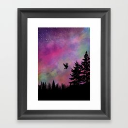 Late Night Owl Flight Framed Art Print
