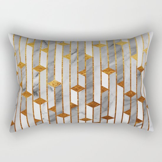 Marble skyscrapers Rectangular Pillow