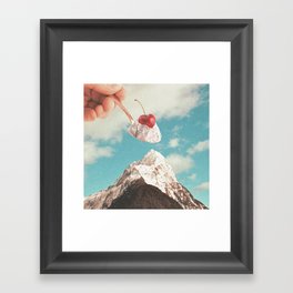 Sundae Summit II - Ice cream Mountain Peak Framed Art Print