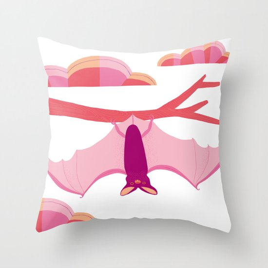 Cute Bat Throw Pillow