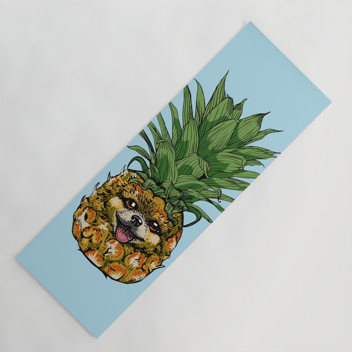 Pineapple Pomeranian Yoga Mat by Huebucket Society6