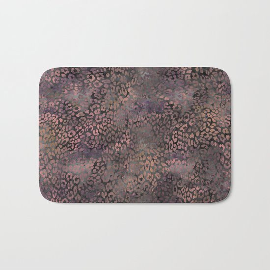 Brown Leopard Print Bath Mat