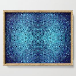Deep blue glass mosaic Serving Tray