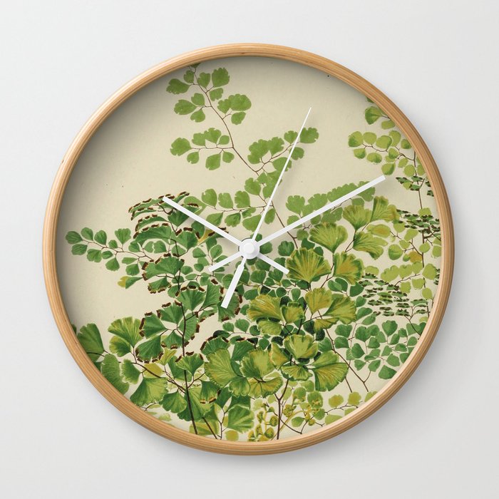 Maidenhair Ferns Wall Clock