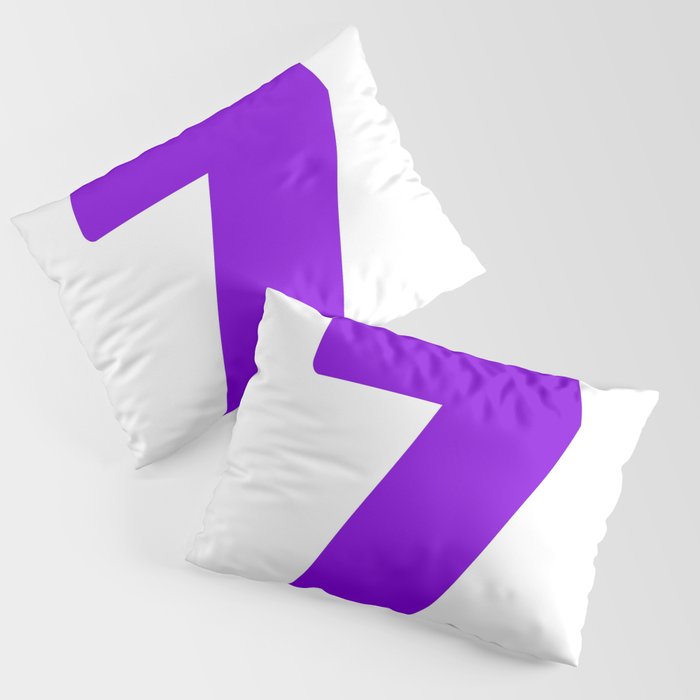 7 (Violet & White Number) Pillow Sham