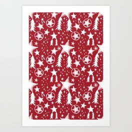 Red Christmas Parol Art Print