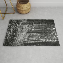 Black and White Forest Area & Throw Rug