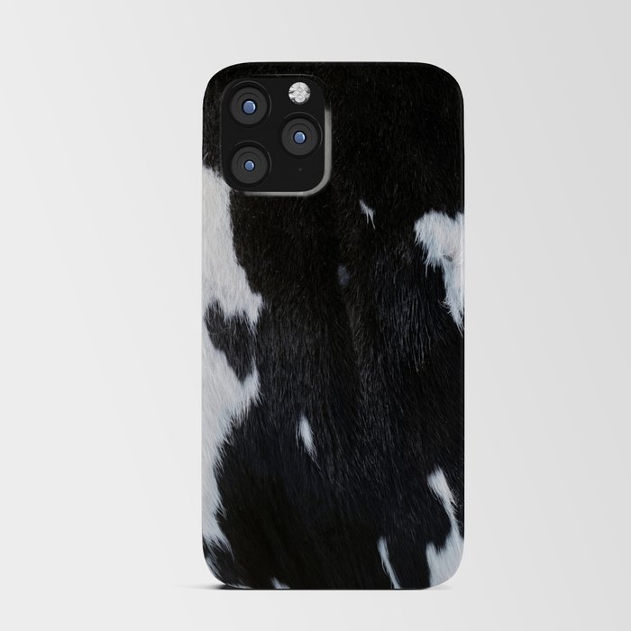 Black and White Cowhide, Cow Skin Print Pattern iPhone Card Case