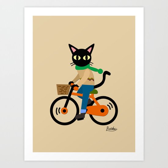 Whim's cycling Art Print
