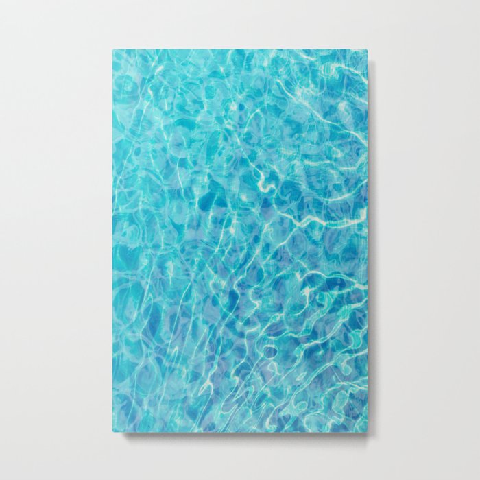 Abstract water pattern blue Metal Print