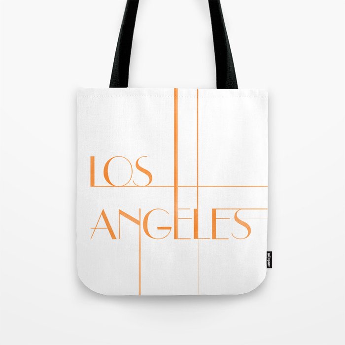 Los Angeles Deco Print Tote Bag