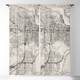 USA, Little Rock city map Blackout Curtain