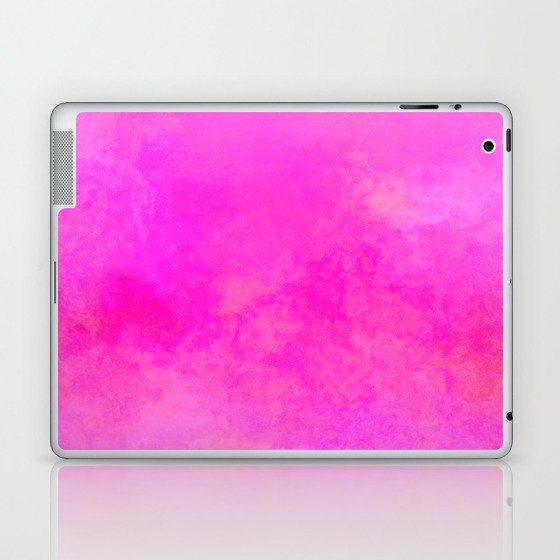 Bright pink background Laptop & iPad Skin