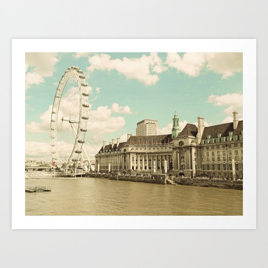 London Eye Love You Art Print