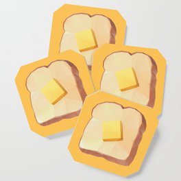 Toast with Butter polygon art Coaster