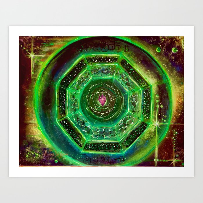 Sacred Sigil Of Archangel Raphael Art Print by Ariane Saffron | Society6