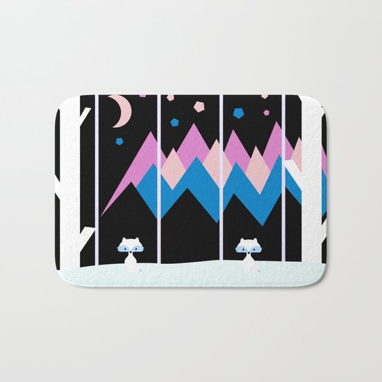 Colorful night Bath Mat