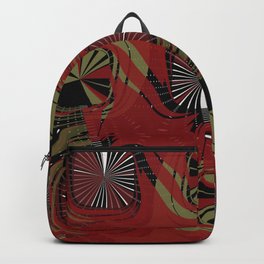 MidCentury Modern II red black ochre Backpack