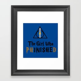 The girl who PhinisheD  Framed Art Print
