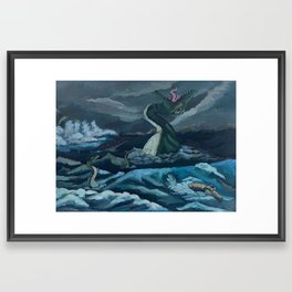 The Beast That Came out of the Sea Framed Art Print