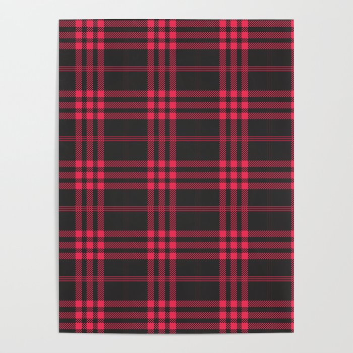 red and black flannel Poster