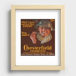 Chesterfield Cigarettes 15 Cents, Mild? Sure and Yet They Satisfy, 1914-1918 by Joseph Christian Leyendecker Recessed Framed Print