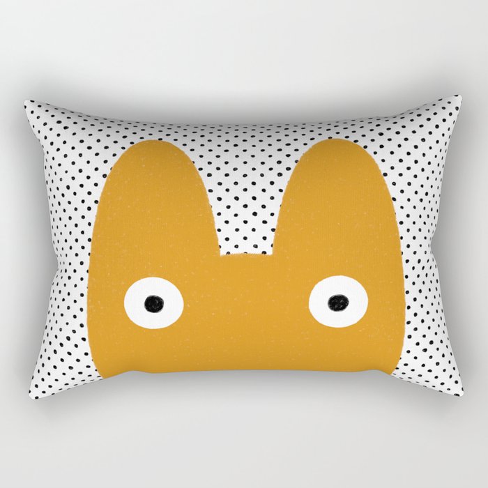 Orange Monster Rectangular Pillow