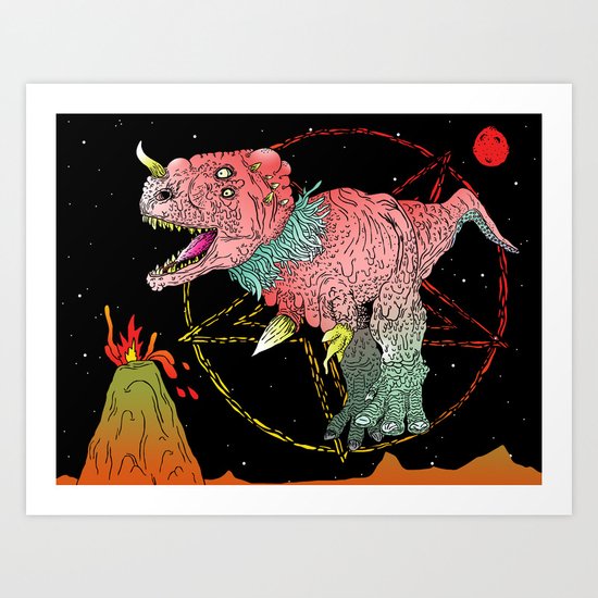 Necro-Dino From Planet Hell Art Print