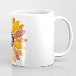 Sunflower Yellow Copper Glitter Coffee Mug