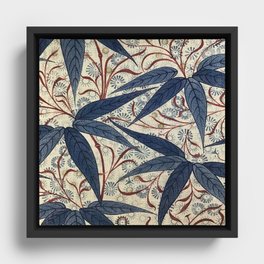 William morris enhanced with artificial intelligence Framed Canvas