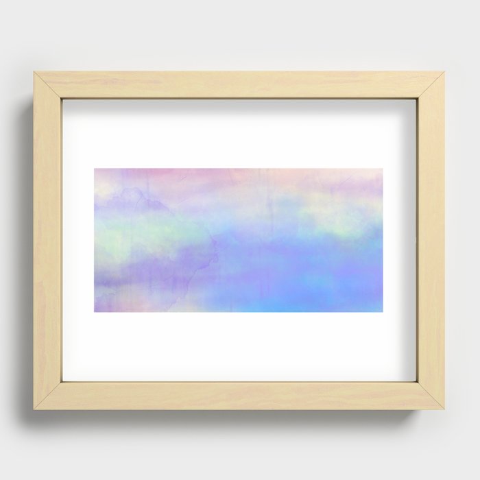 Summer sky in lavender violet blue Recessed Framed Print