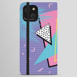 Memphis Pattern 57 - 80s - 90s Retro / 2nd year anniversary design iPhone Wallet Case