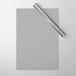 [ Thumbnail: Gray and Light Grey Colored Lined Pattern Wrapping Paper ]